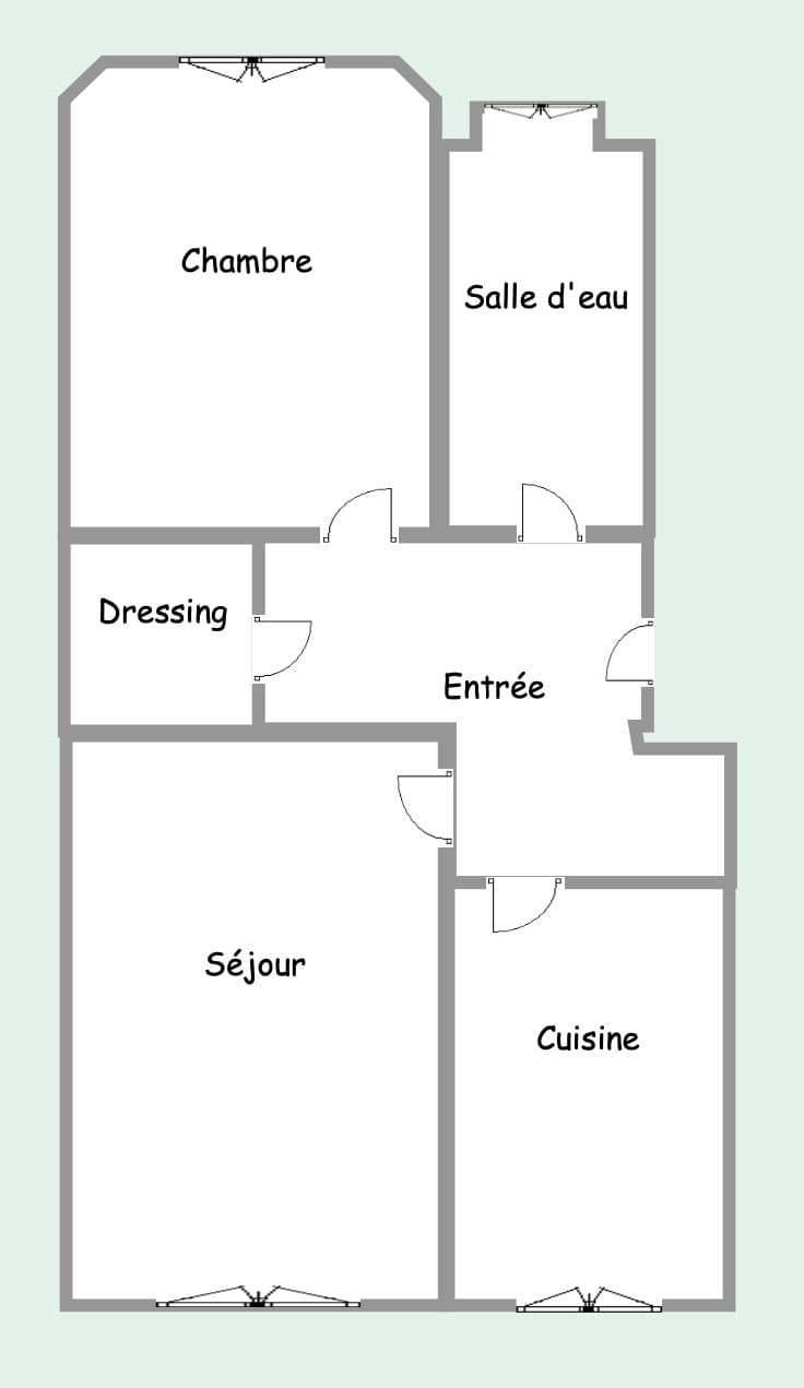Plan — Paris XIIᵉ Arrt - Bld de Reuilly - Deux pièces traversant