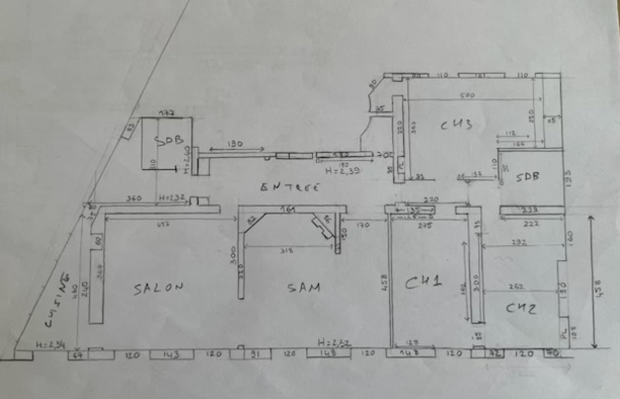 Plan — Paris VIᵉ Arrt - rue de Vaugirard - Jardin du Luxembourg - Cinq pièces appartement familial
